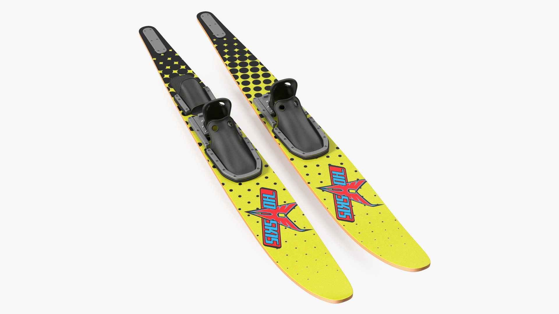 Combo Waterskis 3D model preview