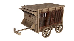 3D model Medieval Prison Wagon