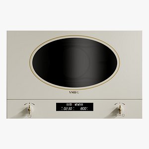 3D model realistic microwave oven colonial