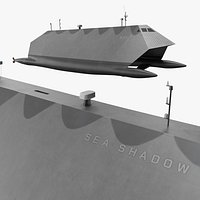 Sea Shadow Stealth Military Ship