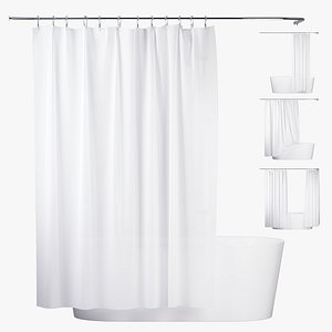 Bath Curtain Set 3D