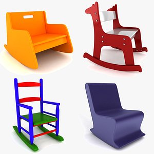 child rocking chair kids dxf