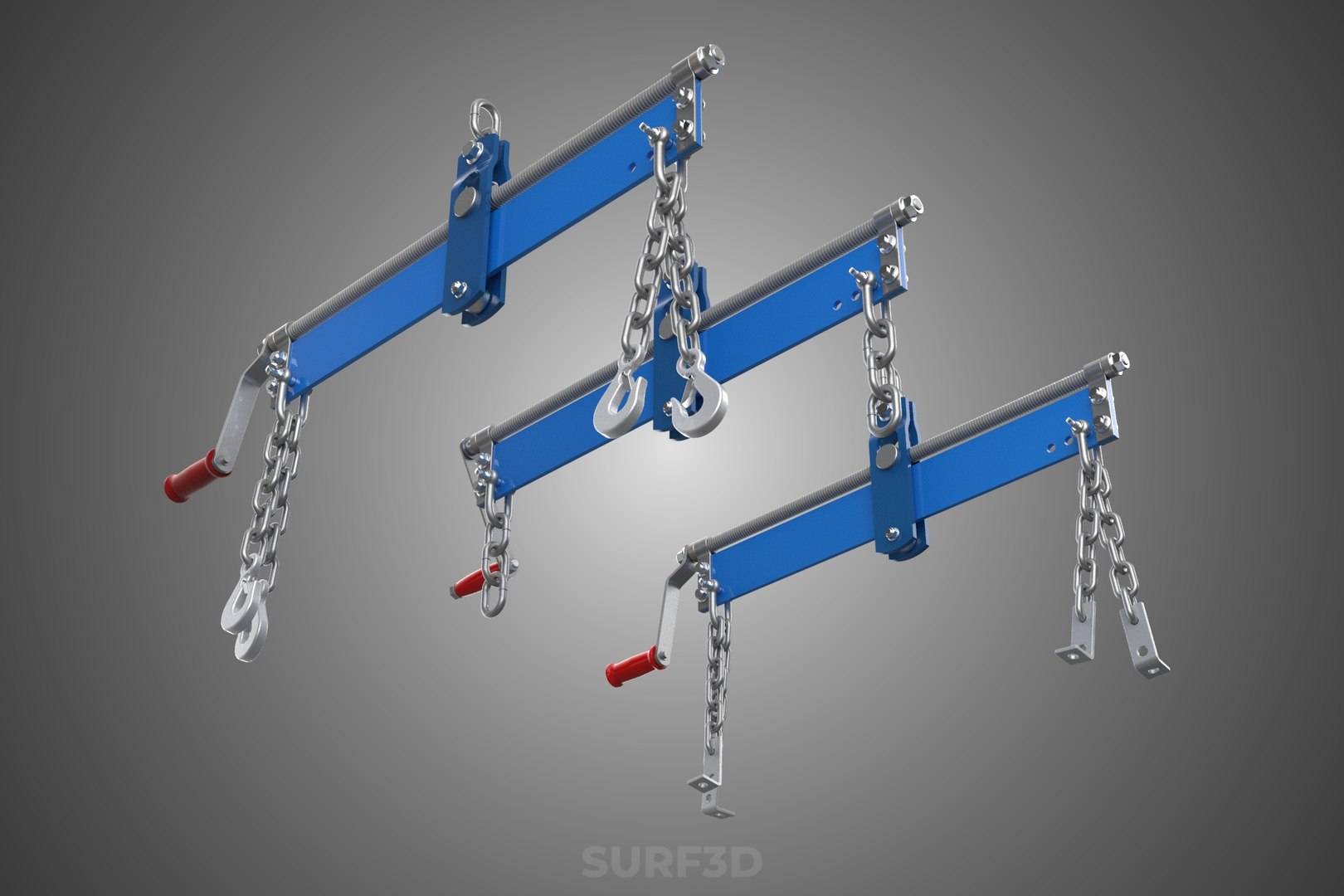 LEVELER BALANCER STABILIZER LOAD ENGINE HOIST CRANE SHOP RIGGING 3D ...
