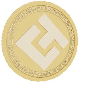 3D model eternal token gold coin