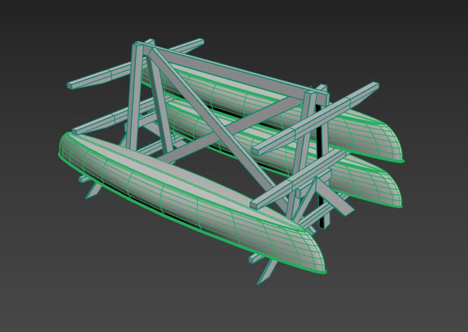 3D Canoe Storage Rack Model - TurboSquid 1654754