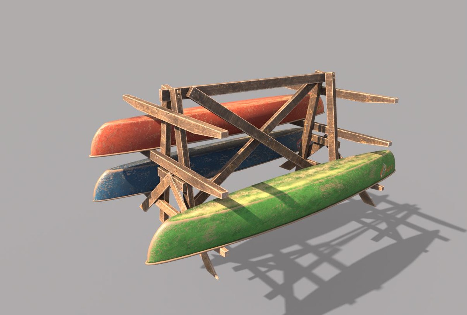 3D Canoe Storage Rack Model - TurboSquid 1654754