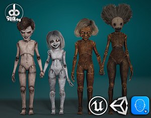 Mannequin Set 3D model