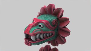 3d quetzalcoatl heads