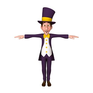 3D magic cartoon magician model