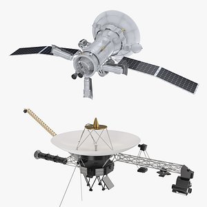 3D model Communications Satellite and Voyager 1