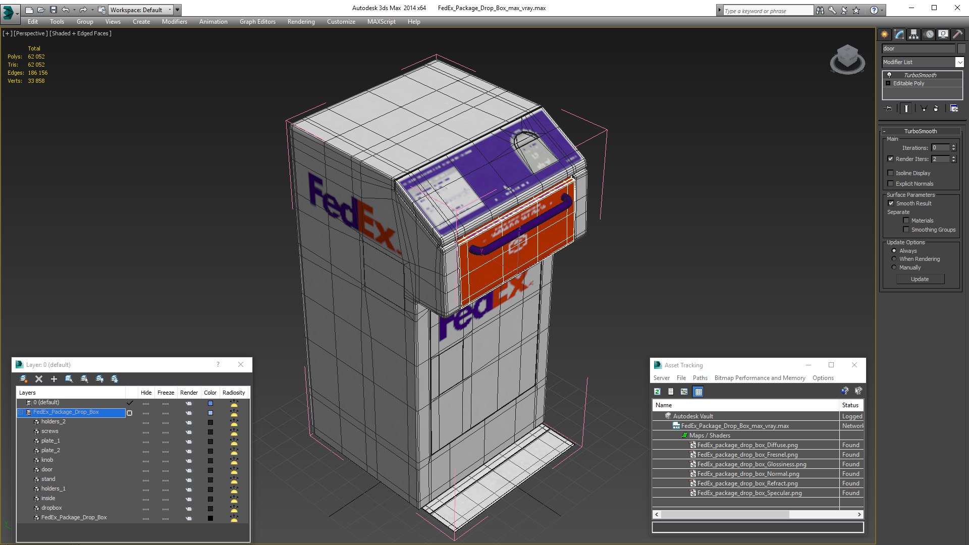 FedEx Package Drop Box 3D model TurboSquid 2011350