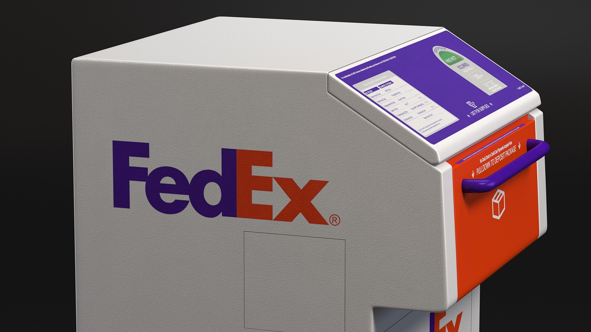 FedEx Package Drop Box 3D model TurboSquid 2011350