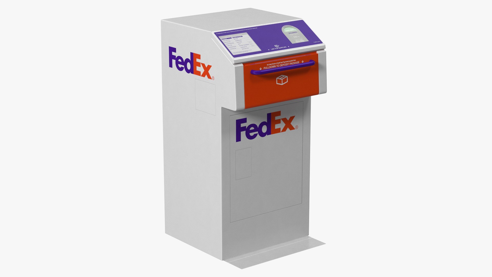 FedEx Package Drop Box 3D model TurboSquid 2011350