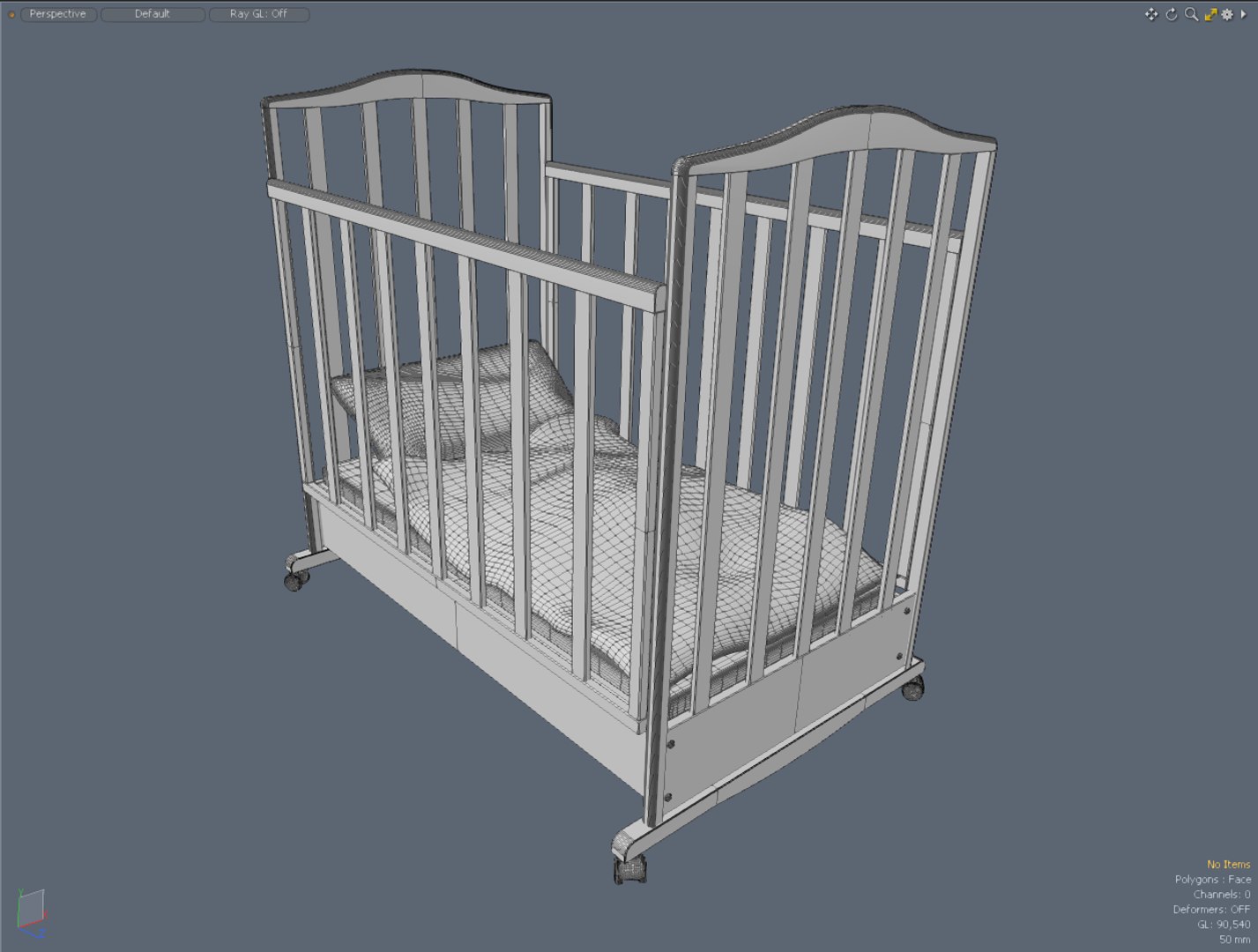 Crib Baby 3d Model