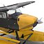 Cessna 172 Black Seaplane Rigged 3D Model