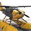 Cessna 172 Black Seaplane Rigged 3D Model