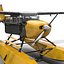 Cessna 172 Black Seaplane Rigged 3D Model