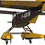 Cessna 172 Black Seaplane Rigged 3D Model