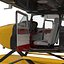 Cessna 172 Black Seaplane Rigged 3D Model