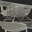 Cessna 172 Black Seaplane Rigged 3D Model
