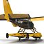 Cessna 172 Black Seaplane Rigged 3D Model