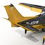 Cessna 172 Black Seaplane Rigged 3D Model