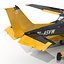Cessna 172 Black Seaplane Rigged 3D Model