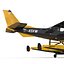 Cessna 172 Black Seaplane Rigged 3D Model