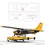 Cessna 172 Black Seaplane Rigged 3D Model