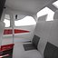 Cessna 172 Black Seaplane Rigged 3D Model