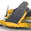 Cessna 172 Black Seaplane Rigged 3D Model
