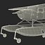 Cessna 172 Black Seaplane Rigged 3D Model