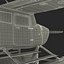 Cessna 172 Black Seaplane Rigged 3D Model