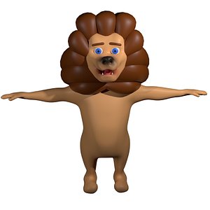 3D 3D Cartoon Lion Character