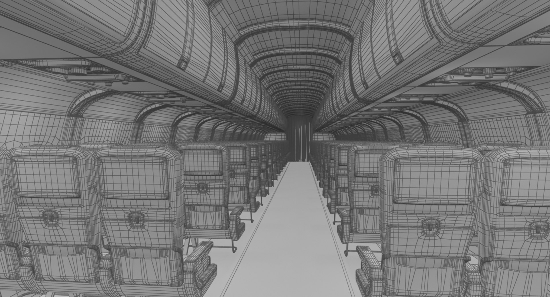 Airplane interior 3D - TurboSquid 1345655