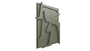 Atelier plateau 1136 green wall art work decor sculpture 3D model