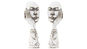 Hand with face figurine