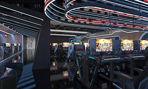 3D E-Sport Hall 01 model