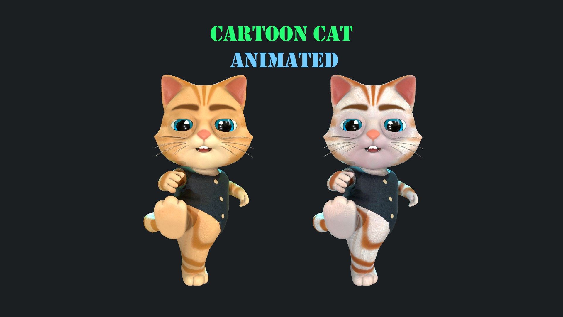 Cartoon Cat RIG 3D Model - TurboSquid 2550875