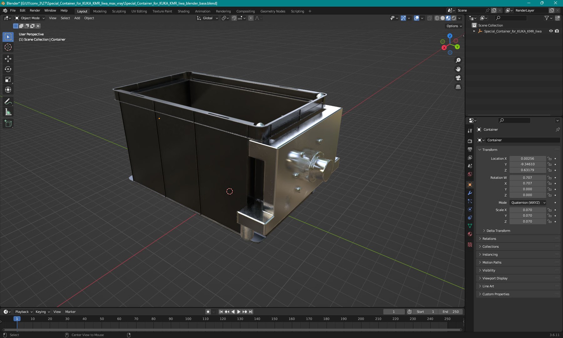3D Special Container for KUKA KMR Iiwa model https://p.turbosquid.com/ts-thumb/Vd/bLagfh/E0/specialcontainerforkukakmriiwac4dmodel022/jpg/1729162865/1920x1080/fit_q87/80d341903dae1c8dc937b2d24f26fa5d9aacee75/specialcontainerforkukakmriiwac4dmodel022.jpg
