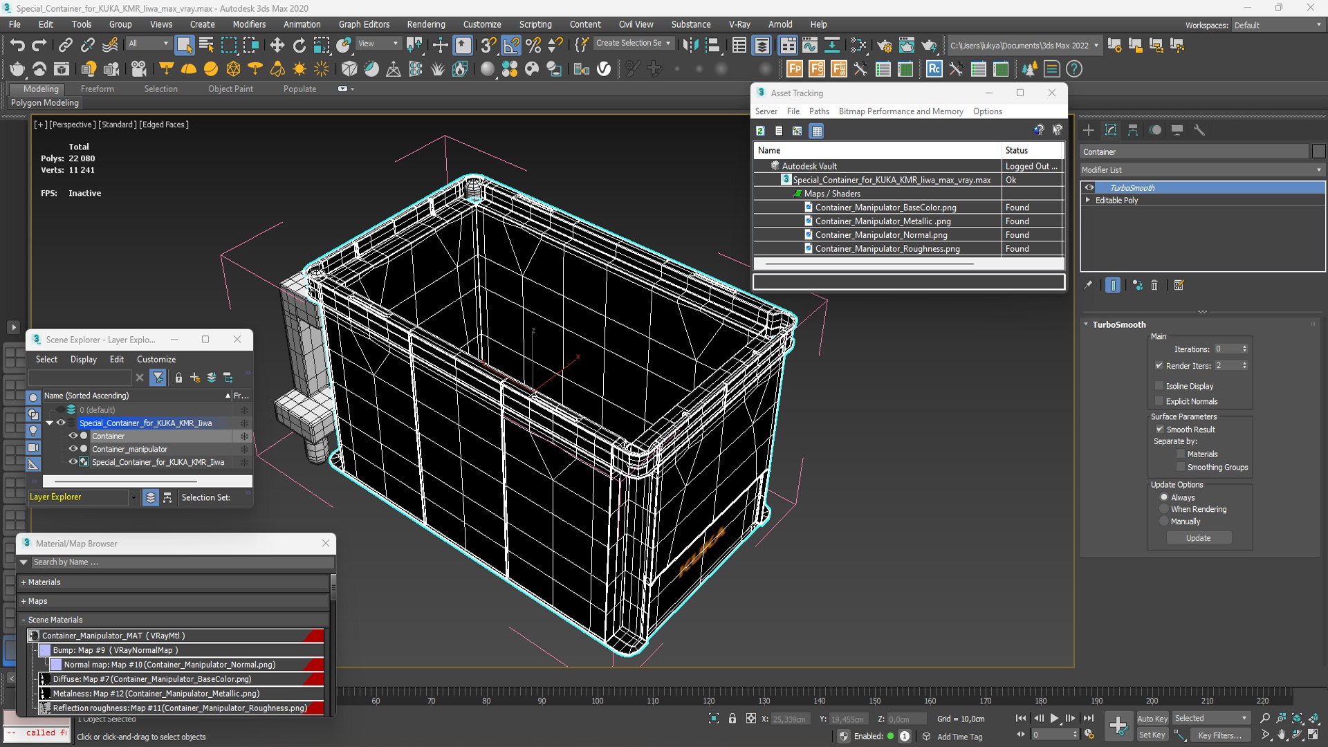 3D Special Container for KUKA KMR Iiwa model https://p.turbosquid.com/ts-thumb/Vd/bLagfh/v2/specialcontainerforkukakmriiwac4dmodel015/jpg/1729162826/1920x1080/fit_q87/23dbaf77a10ee7c23e20fd477f3c28d90b17c260/specialcontainerforkukakmriiwac4dmodel015.jpg