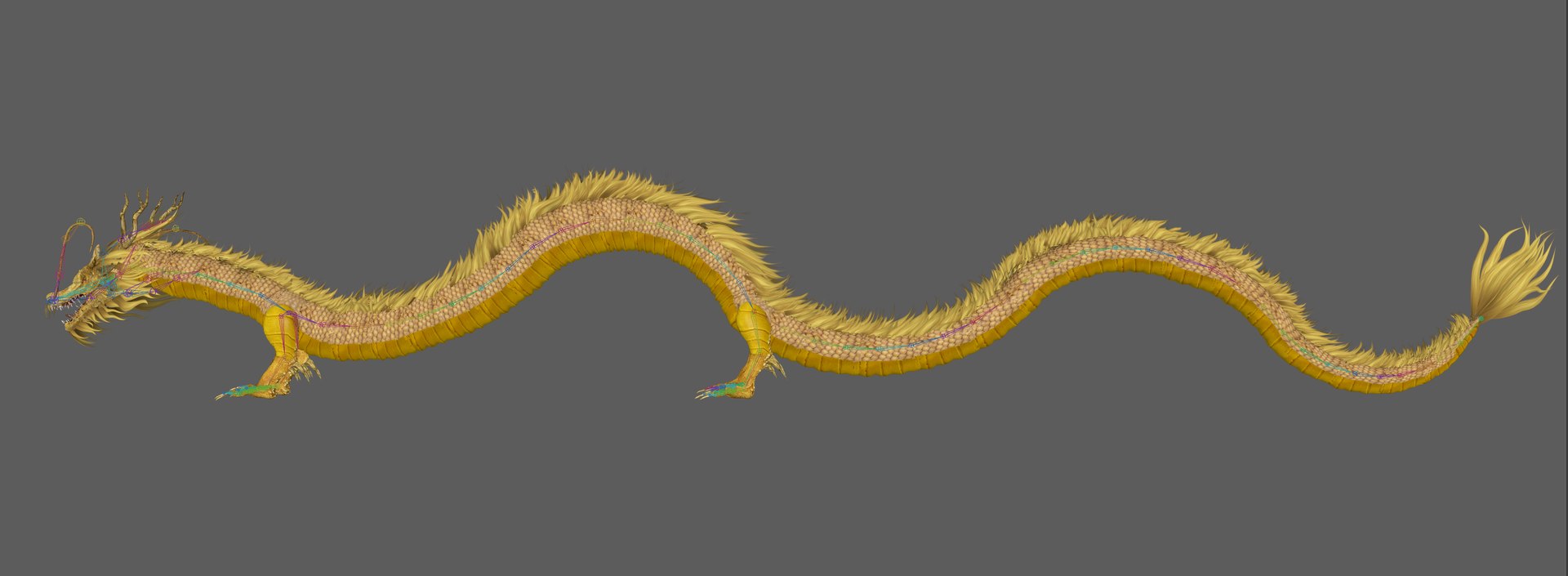 3D Chinese Dragon Rig Model - TurboSquid 2030034