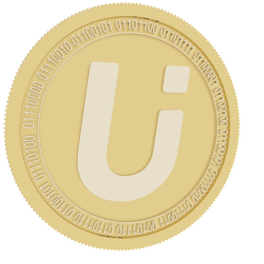 U Network Gold Coin 3D - TurboSquid 1458847