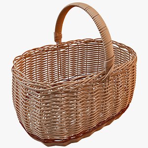 3d model wicker basket 3