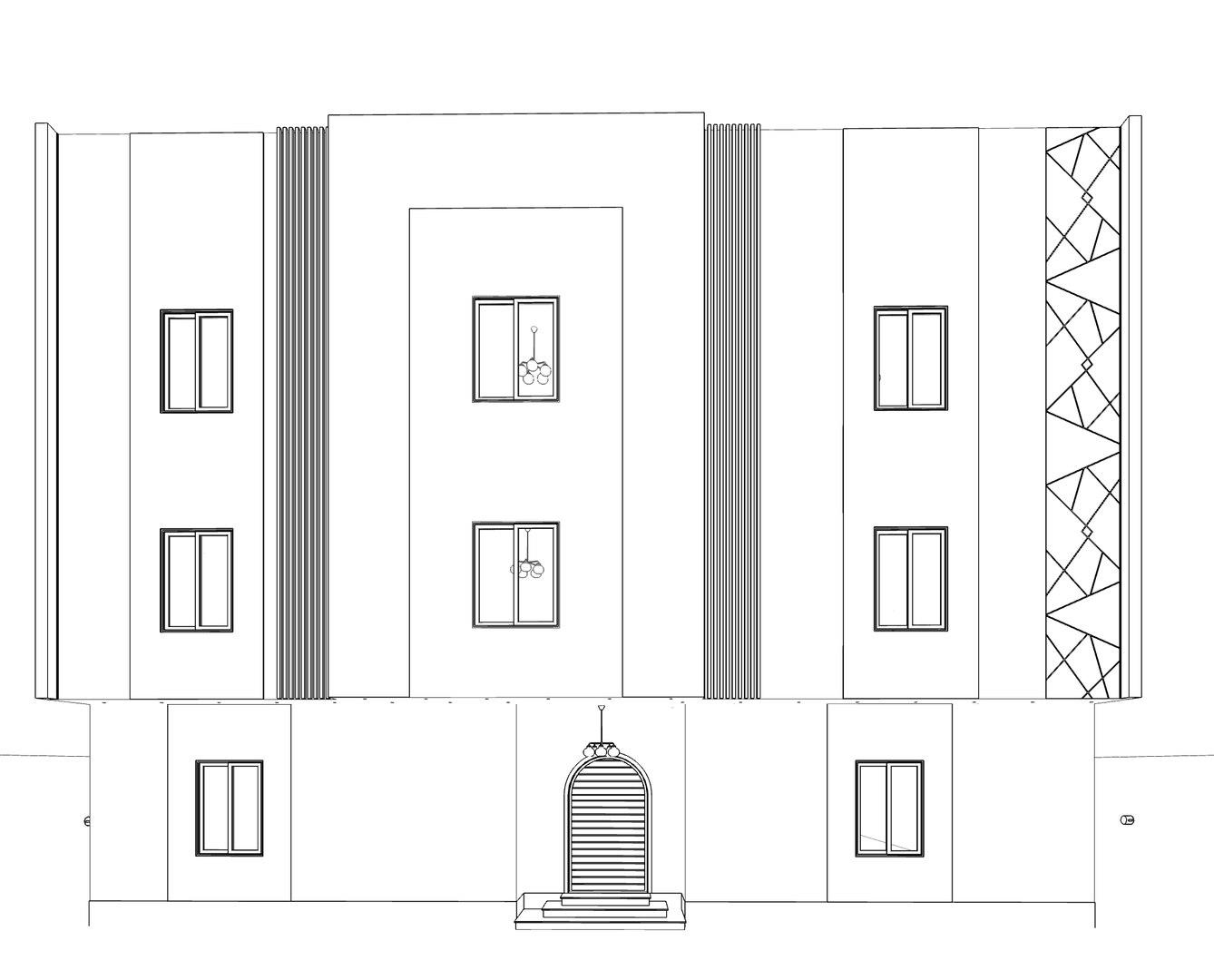 3D Model Modern Residential Building Facade 1 - TurboSquid 2047887