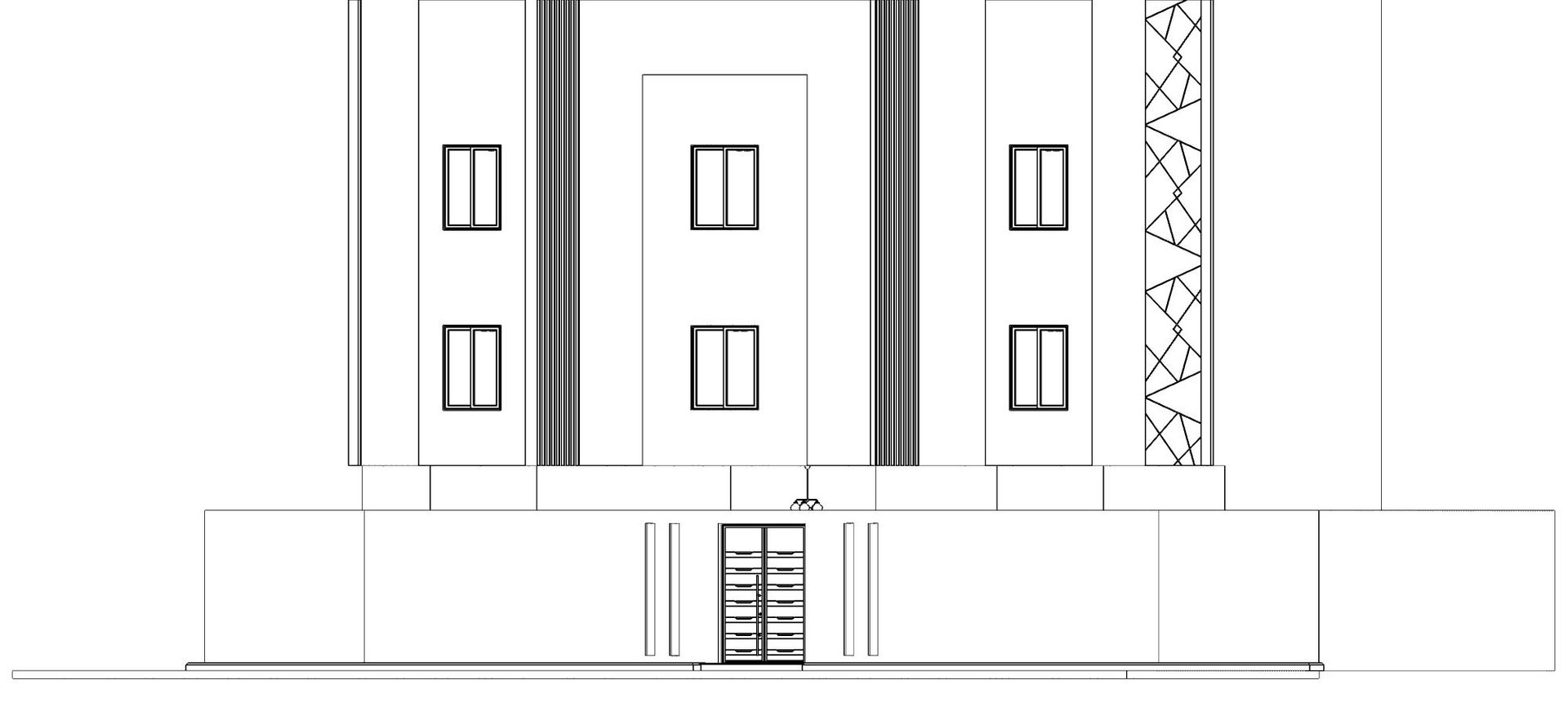 3D Model Modern Residential Building Facade 1 - TurboSquid 2047887