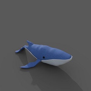 plush whale toy 3D