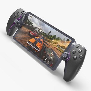 Wireless Game Console with Display and Haptic Grips Black
