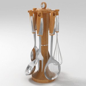 3d kitchen utensils