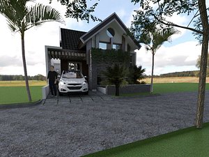 simple house on village of aceh